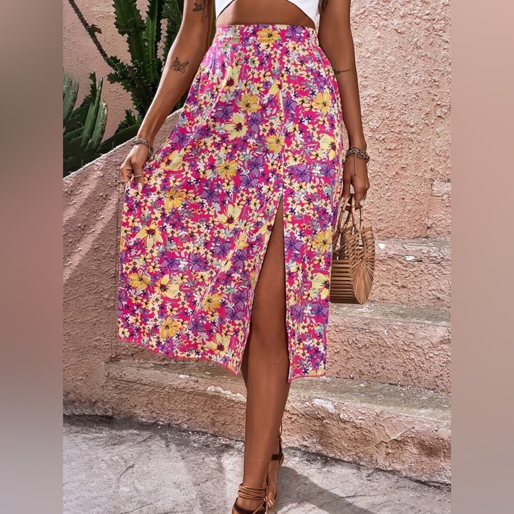 Vibrant Floral Skirt